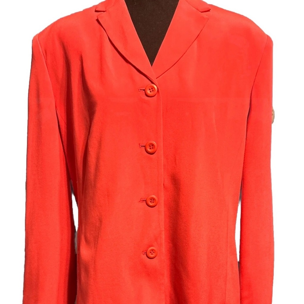 Nygard Rose colored Tailored Blazer with Classic Lapel 100% Silk Made in USA
